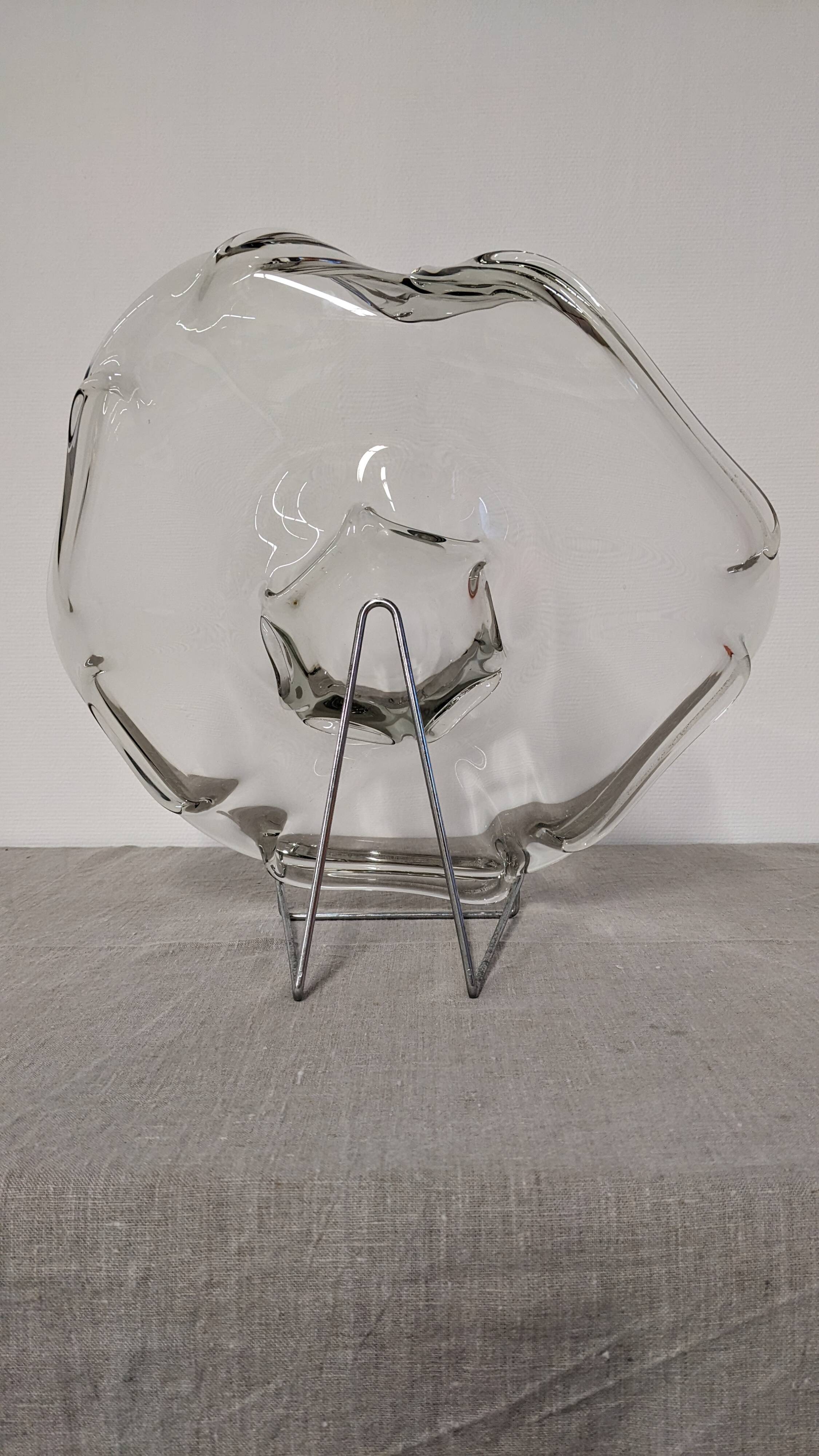 XL Murano glass fruit bowl or pocket emptier, Italy circa 1970