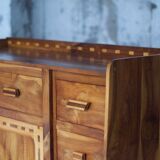 Arts & crafts solid wood sideboard/chest of drawers - France 1950