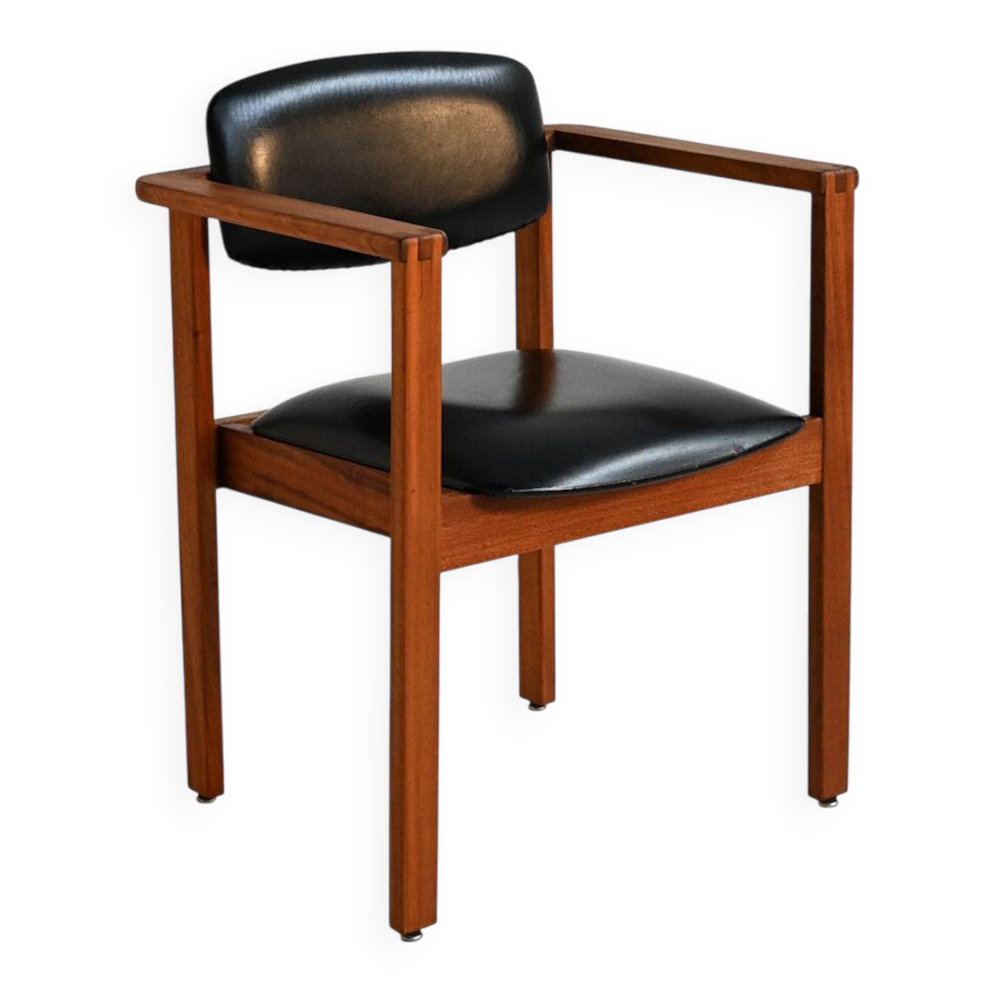 Teak and leather chair, Denmark 1960s