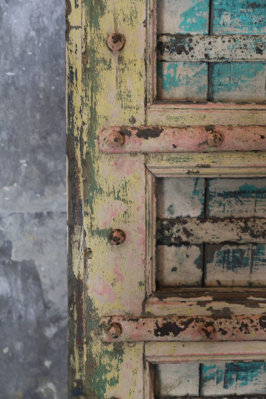 Indian door 2 leaves multicolor with closure