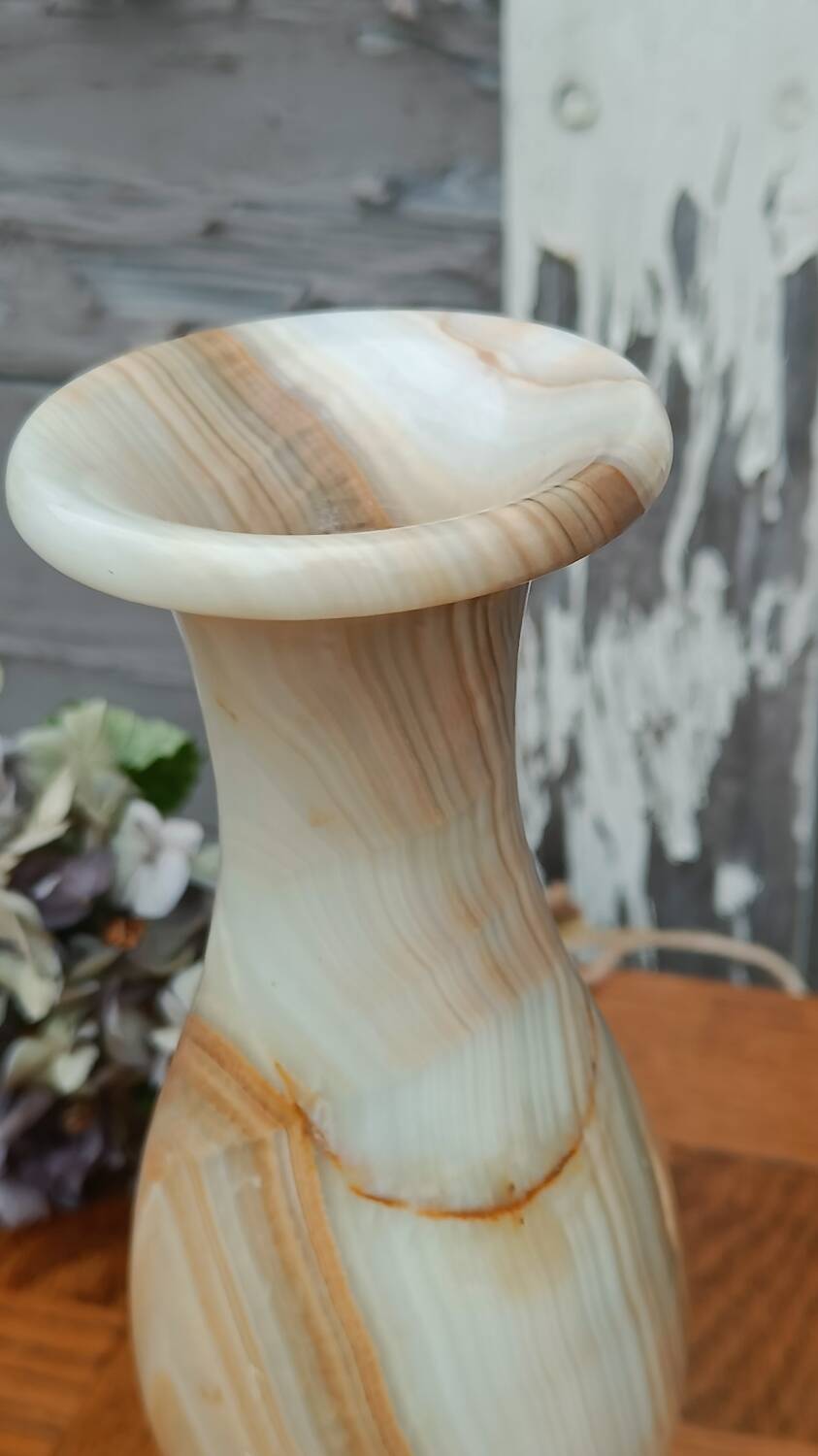 Vintage alabaster vase