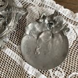 Art Nouveau ashtray in pewter signed L. Kann, foundry Siot-Decauville