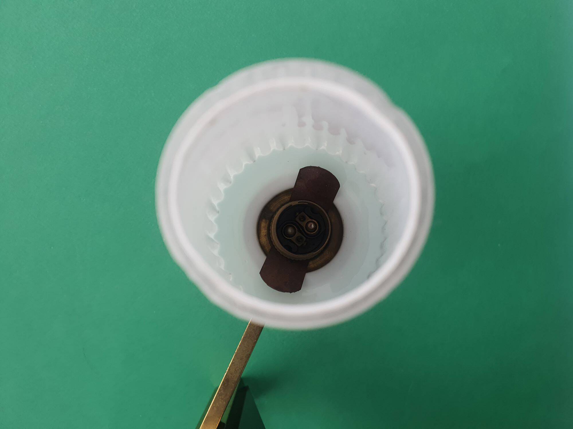 Antique gold two-light wall light