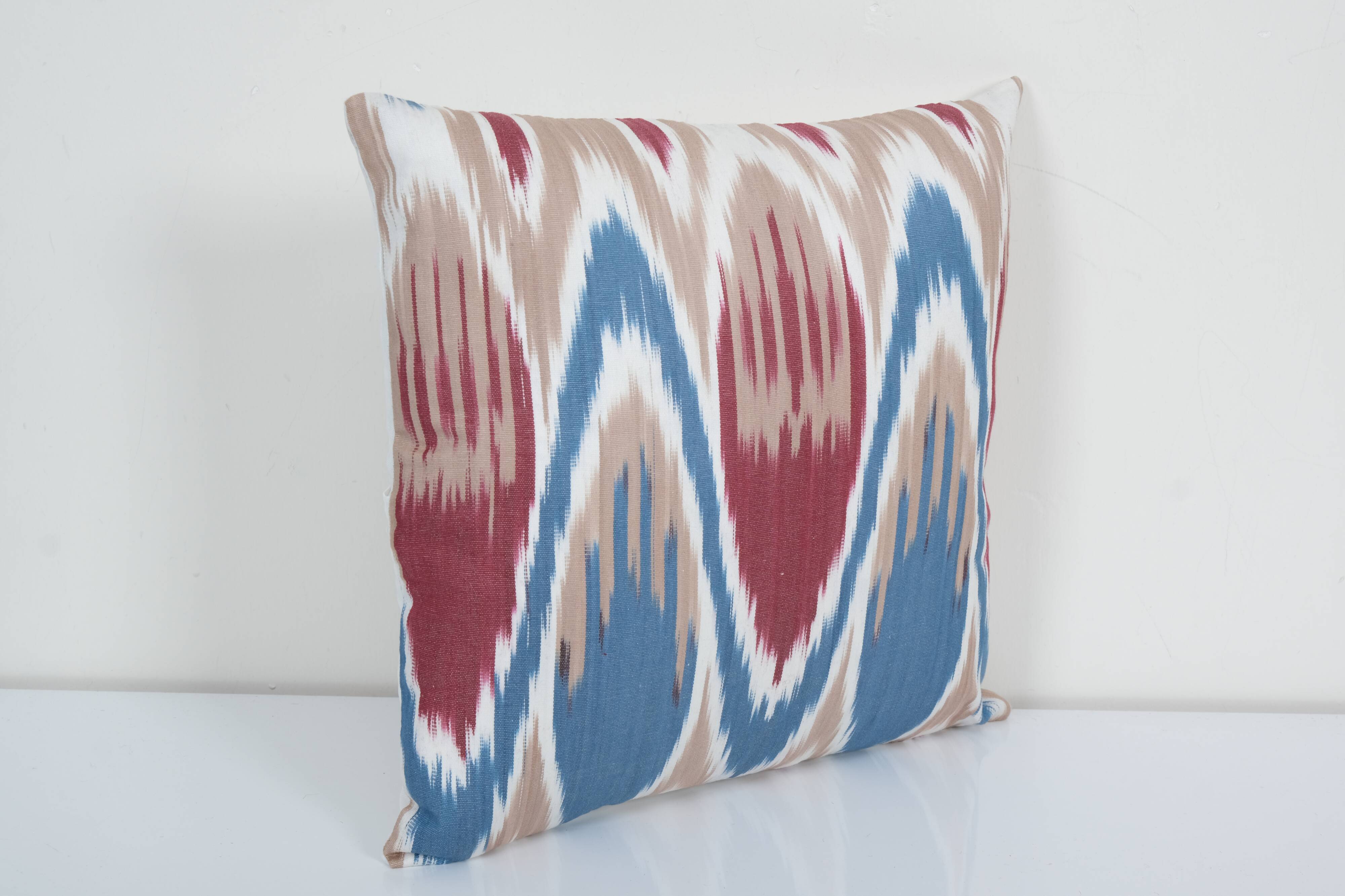Uzbek ikat fabric designer ikat pillow