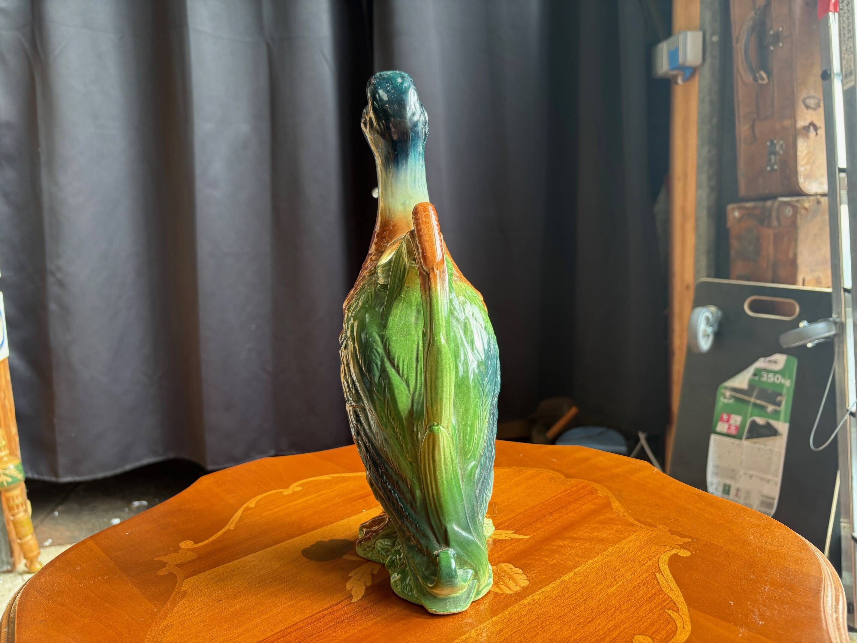 Glazed ceramic duck-shaped pitcher – St-Clément, France (1950s-60s)