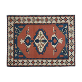 1970s Vintage Turkish Handmade Wool & Cotton Orange Area Rug 178x236