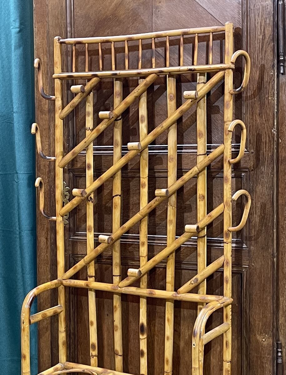 1930s bamboo coat rack