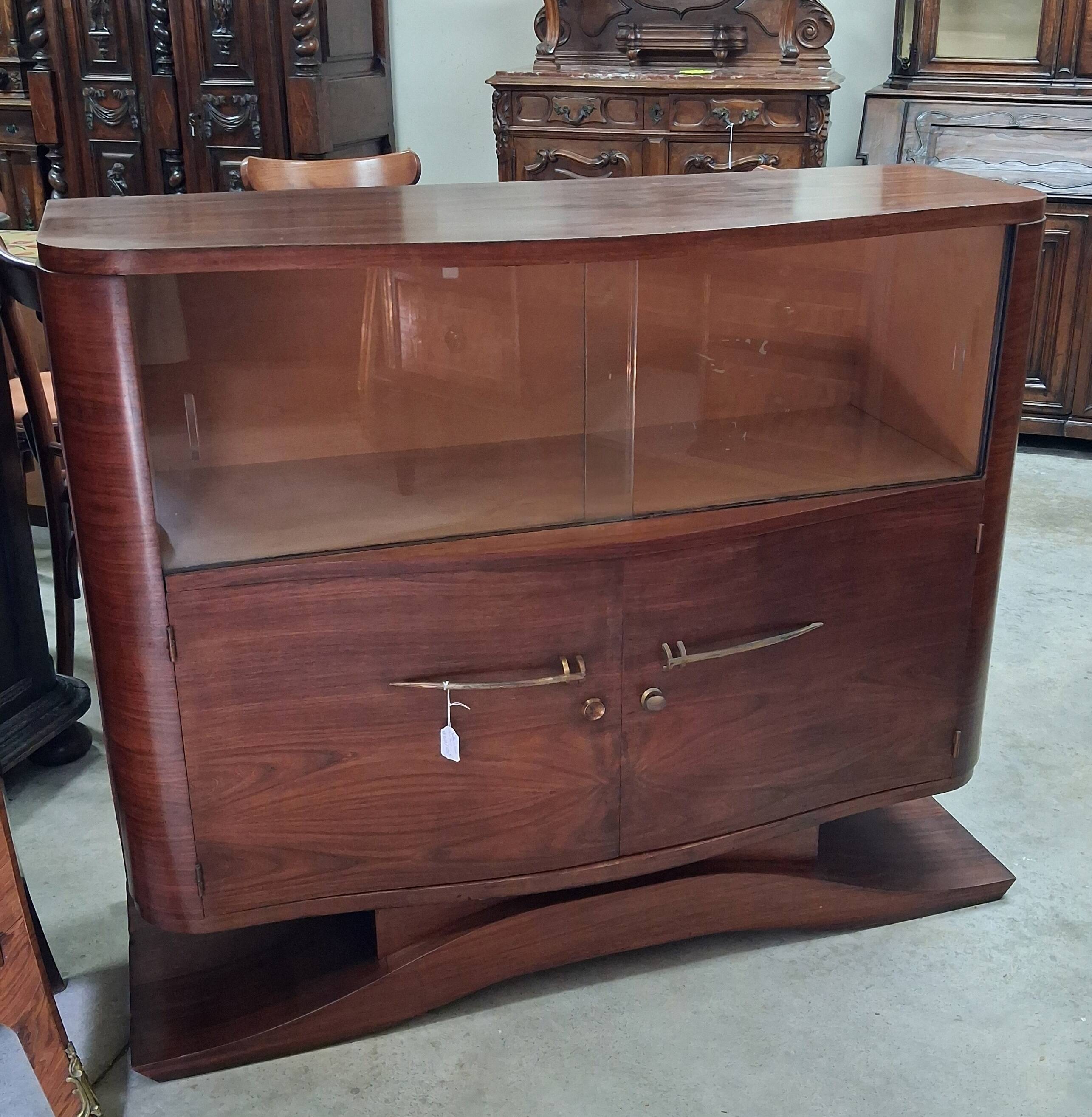 Art Deco display cabinet in rosewood