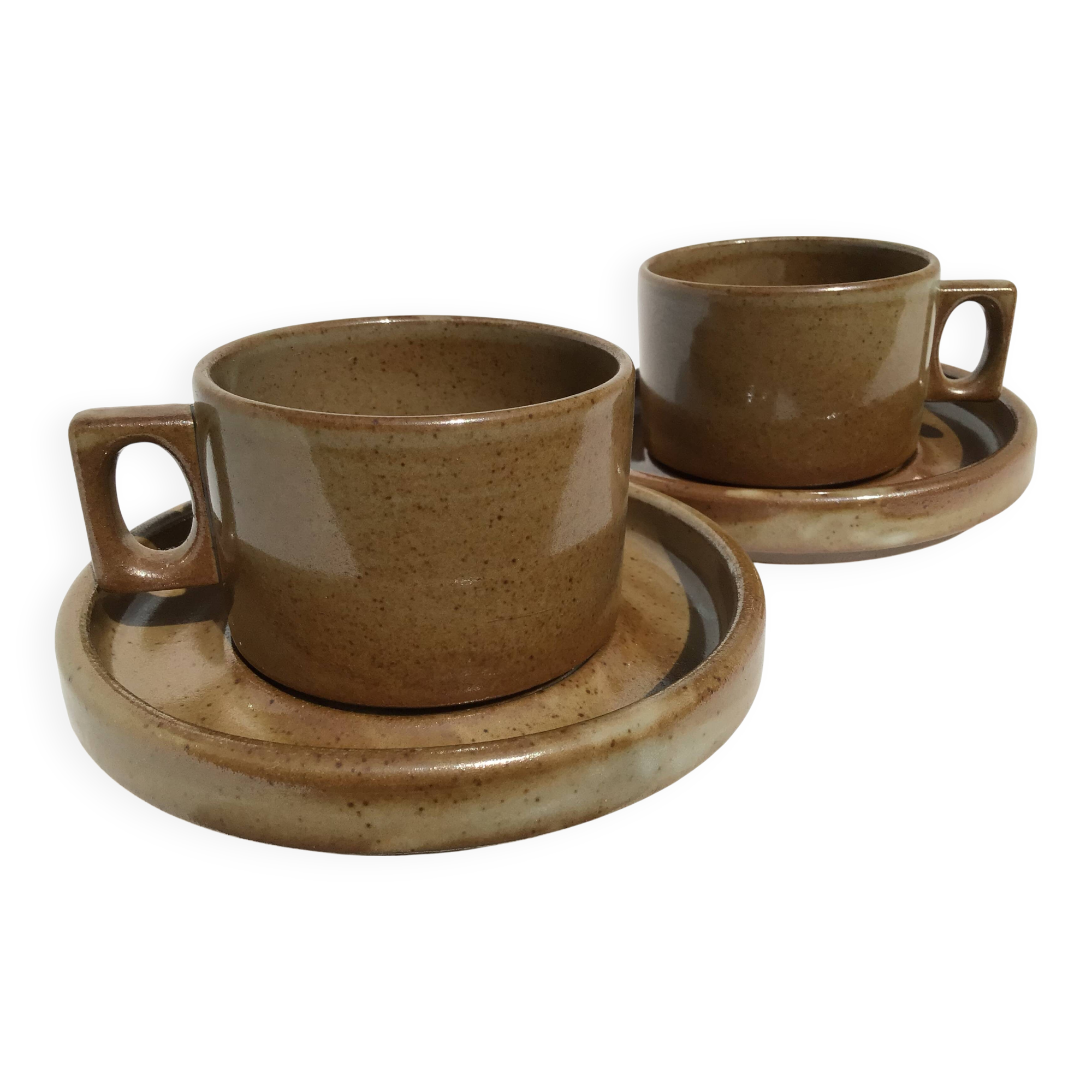 2 Brenne Stoneware Coffee Cups