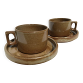 2 Brenne Stoneware Coffee Cups