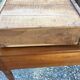 Old farmhouse table louis Philippe style in solid cherry with turned feet.