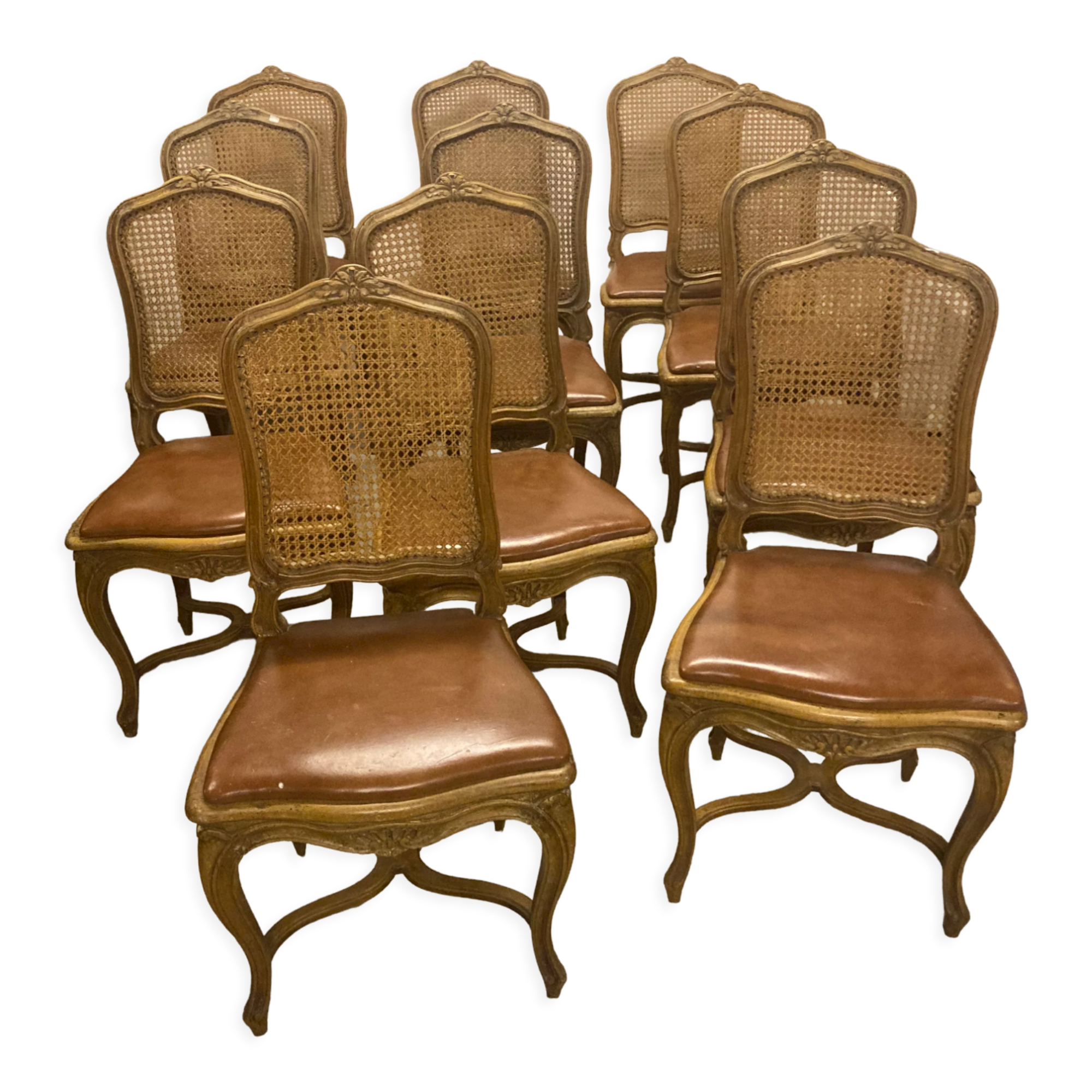 Chairs in beech Louis XV style