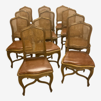 Chairs in beech Louis XV style