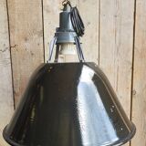Authentic industrial enamel hanging lamp black