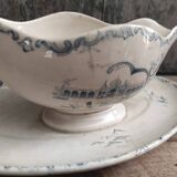 French antique sauce boat made for the Expo Paris 1900, from A. Lebacqz Bouchart