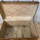 Antique trunk monogrammed coated canvas