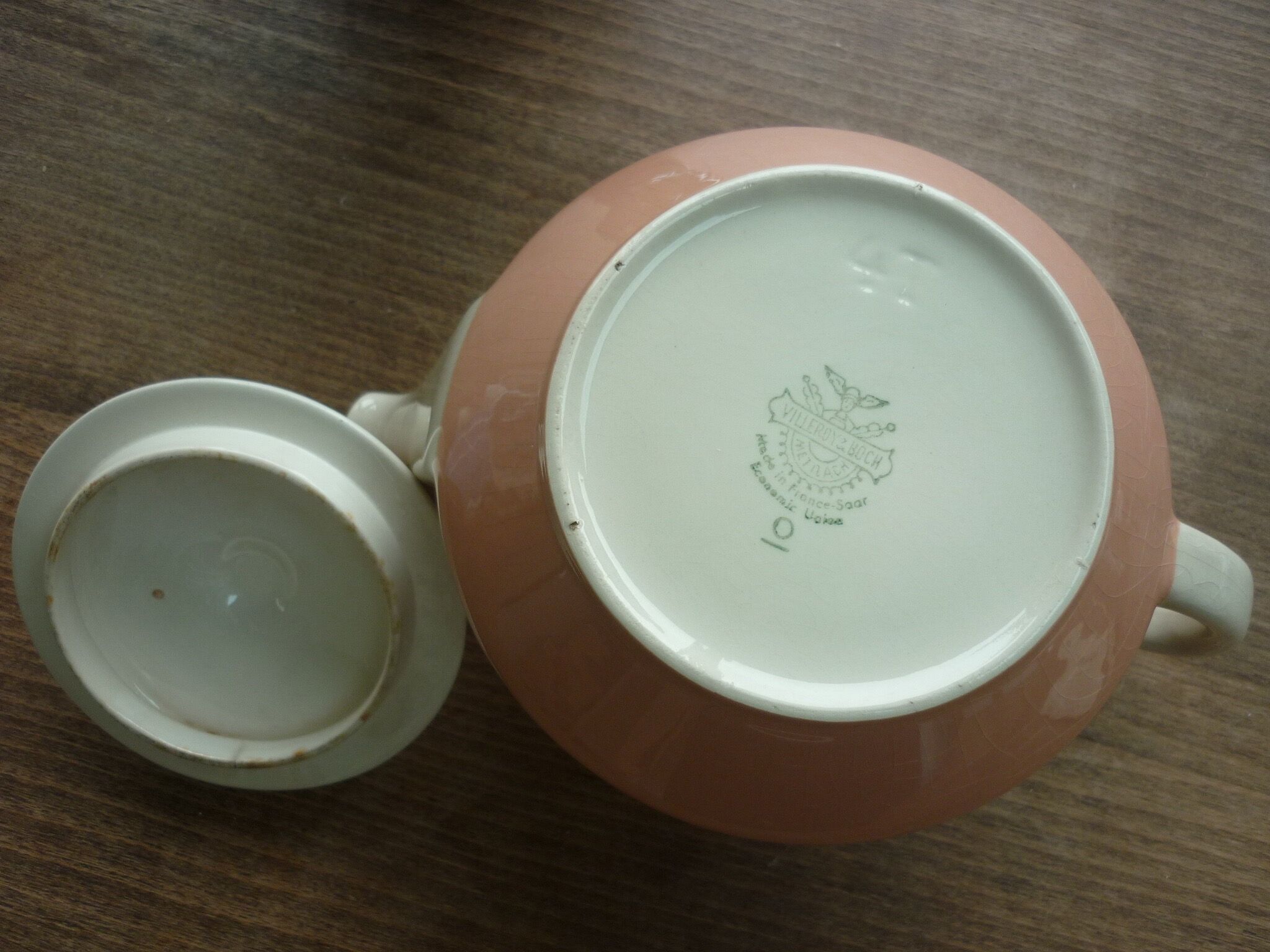 Cafetière vintage "Salam" 4T V&B rose et beige