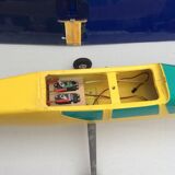 Model airplane circa 1980 years with gasoline engine in plastic dimension H-25cm- L-105- Pr-170