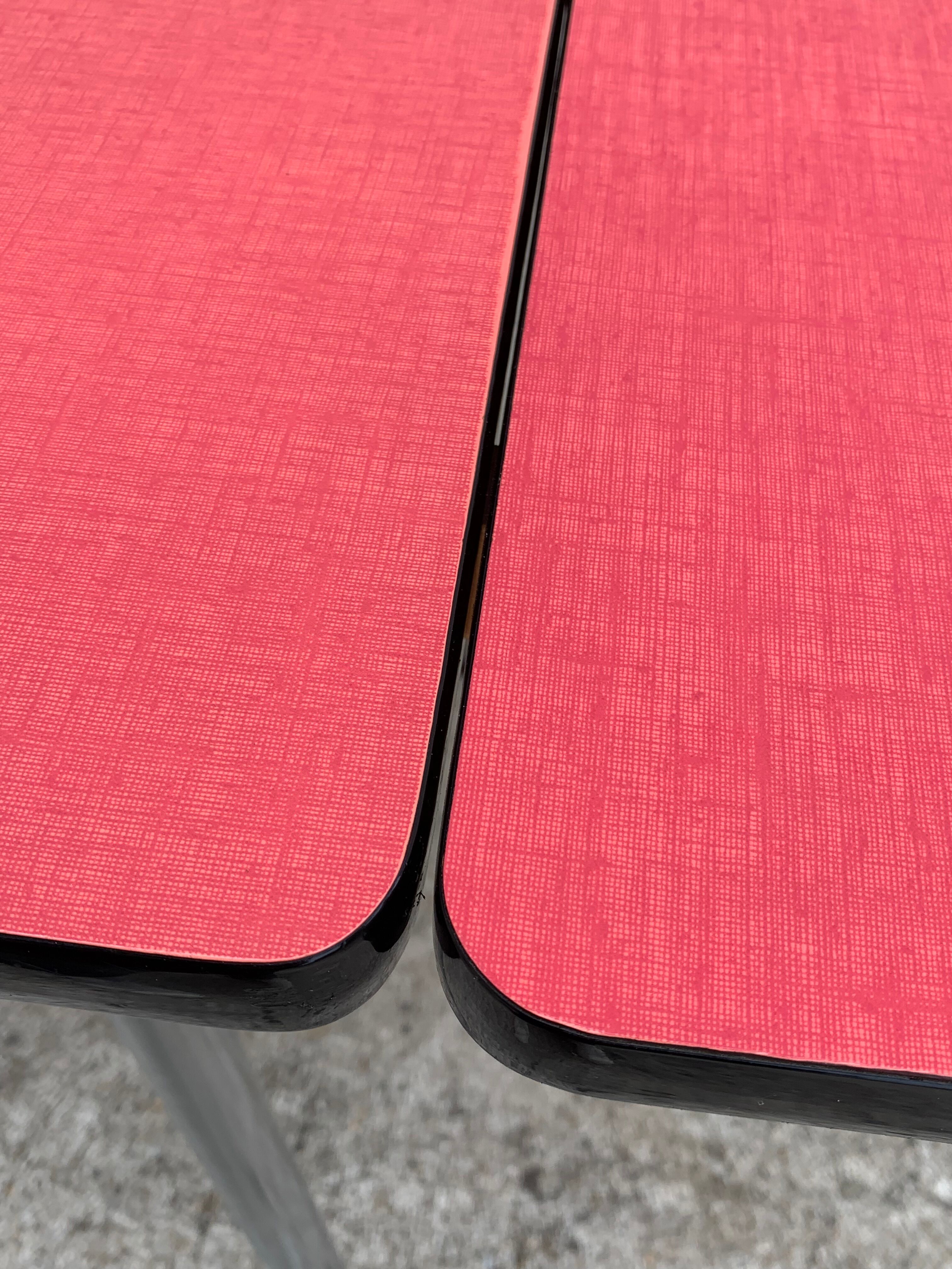 Red Formica table