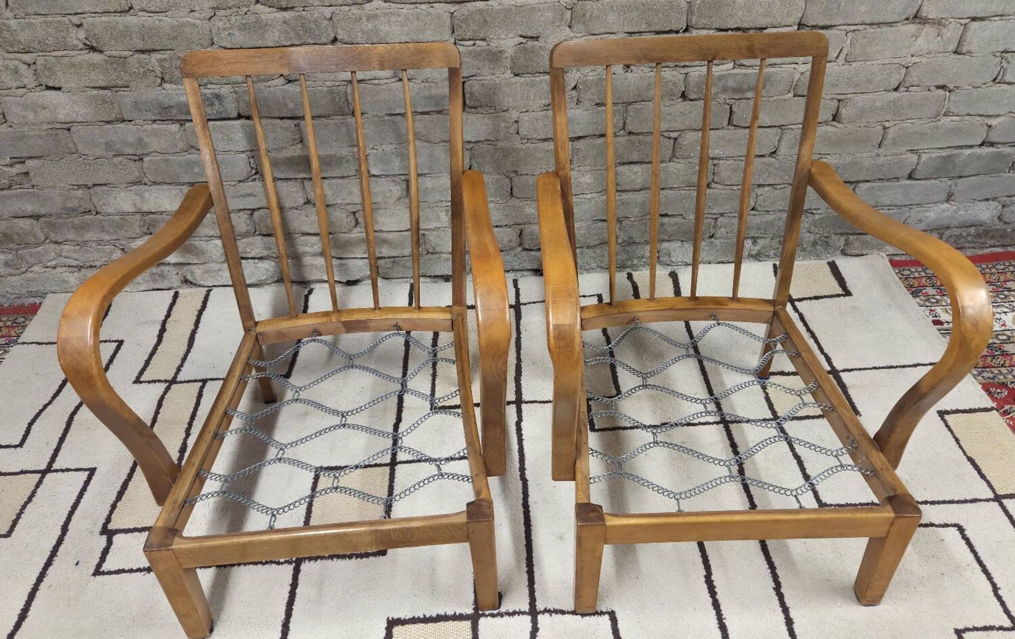 Pair of vintage Scandinavian armchairs from the 60s-70s.
