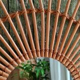 Rattan mirror