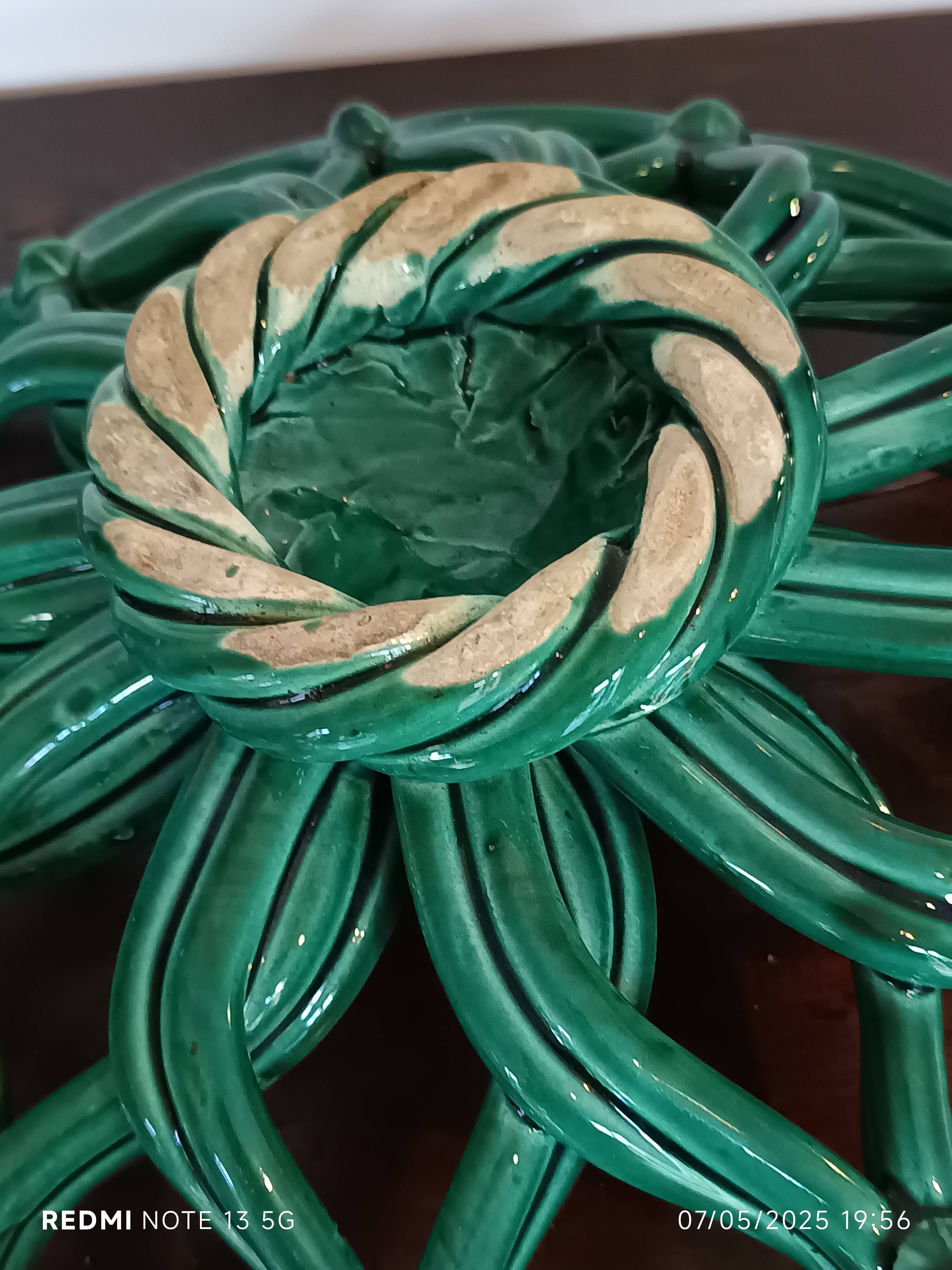 Vallauris woven ceramic fruit bowl