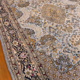 Antique Ghoum carpet from Iran in silk.