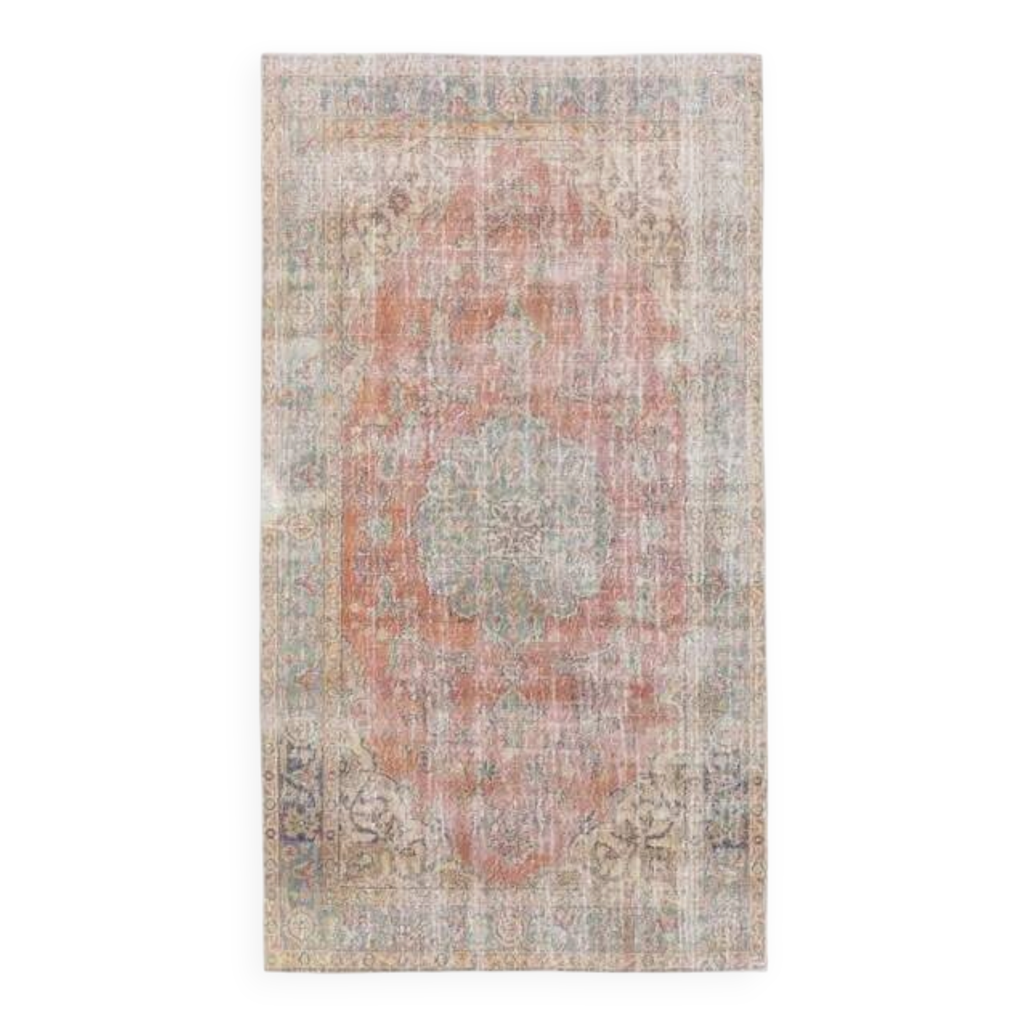 1970s Turkish Handmade Wool Kilim Rug 115x206