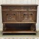 Early 20th century Breton oak serving trolley with a marble top