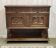 Early 20th century Breton oak serving trolley with a marble top