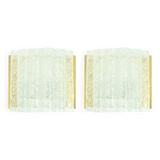 Pair of Mid-Century Modern Murano Ice Glass Wall Lights from Doria, 1960s