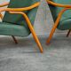 Pair of green armchairs by Antonin Suman for Ton Bystrice (Thonet) year 1960