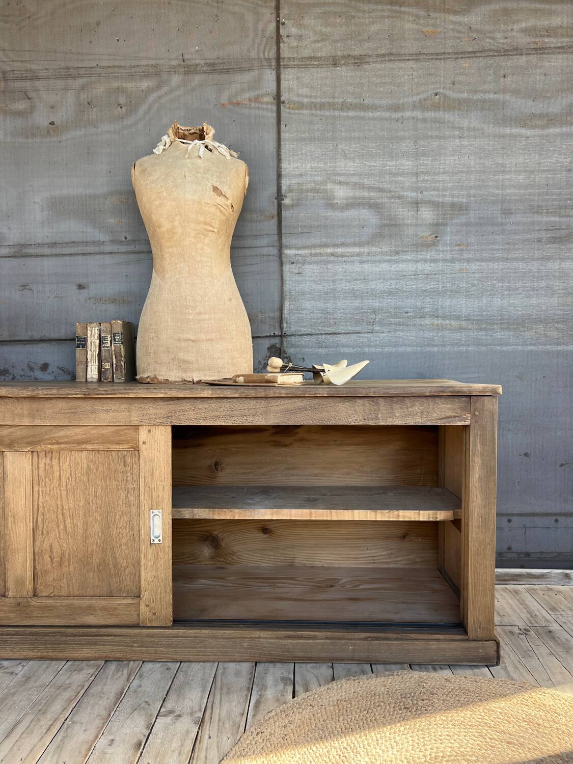 Low cabinet with sliding doors