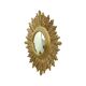 Miroir soleil Sunburst XL en résine dorée