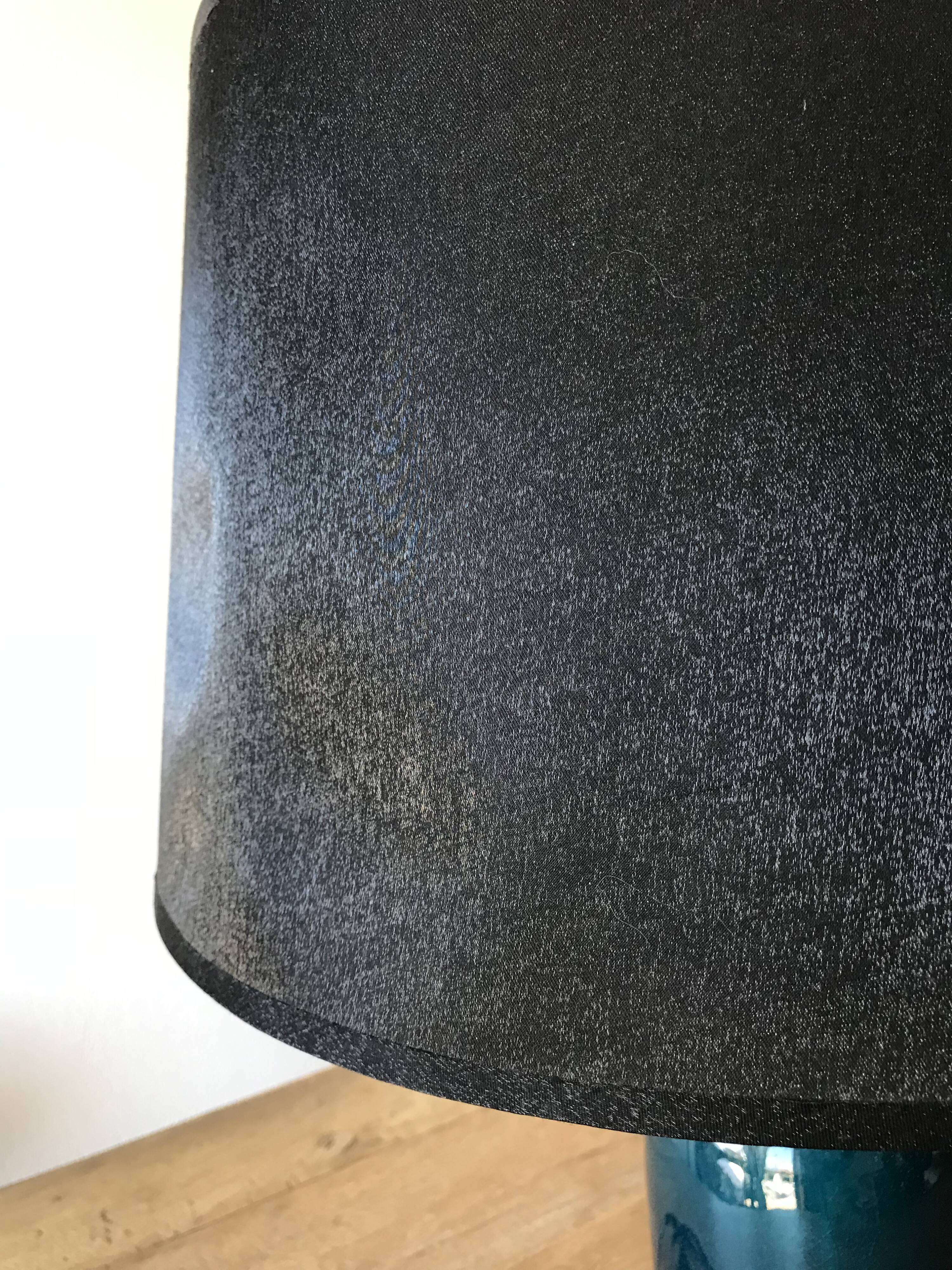 Lampe céramique bleu