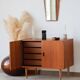 Restored vintage teak Scandinavian furniture