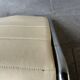 Fauteuil cantilever simili cuir crème vintage 80’s
