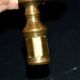 Antique bronze candlestick 18th century octagonal carved chandelier Louis XIV 23.5 cm