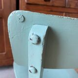 Set of 4 green bistro chairs