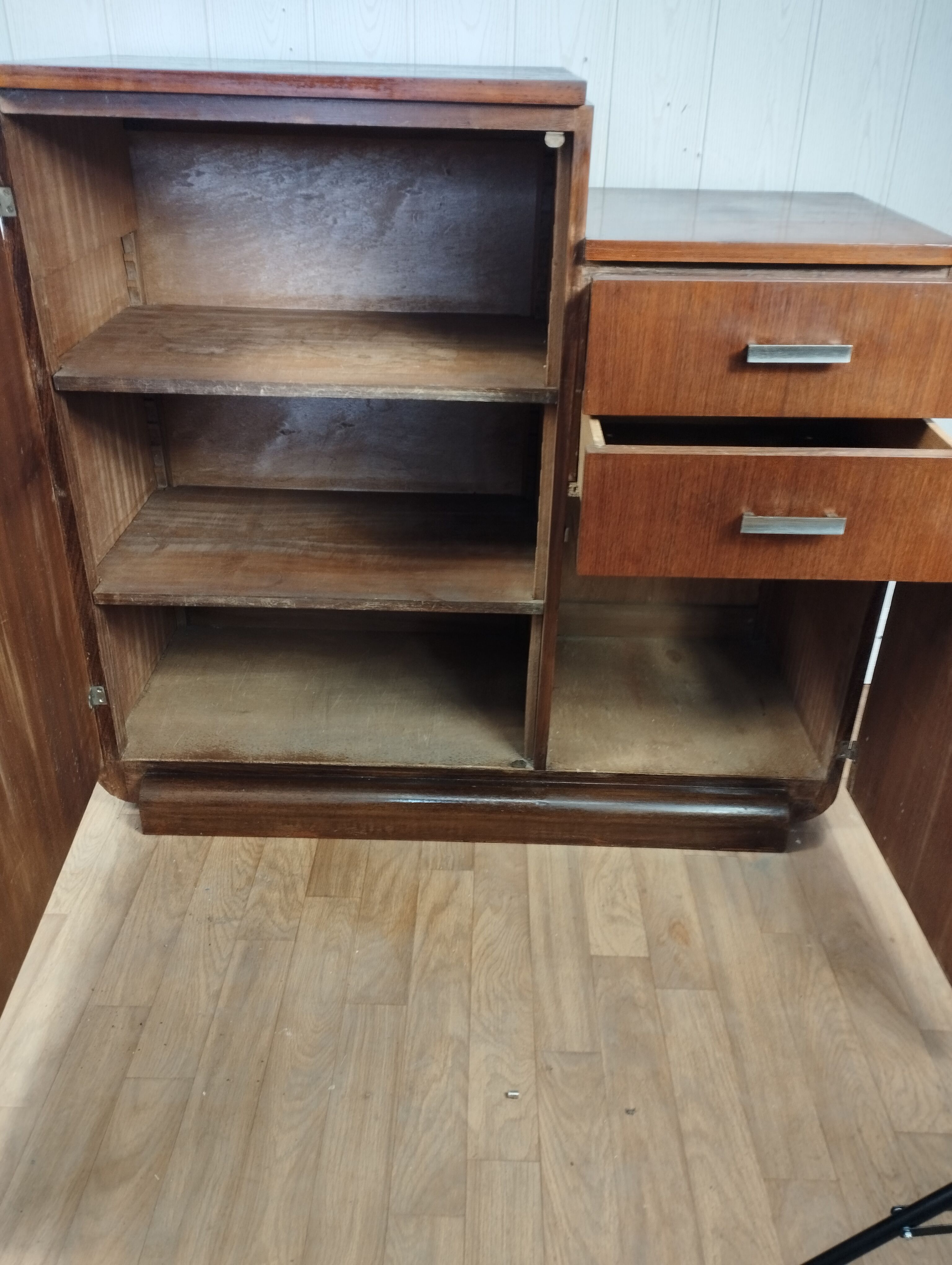 Asymmetrical vintage art deco style sideboard