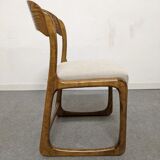 Series of 4 Baumann sleigh chairs from the 60s/70s