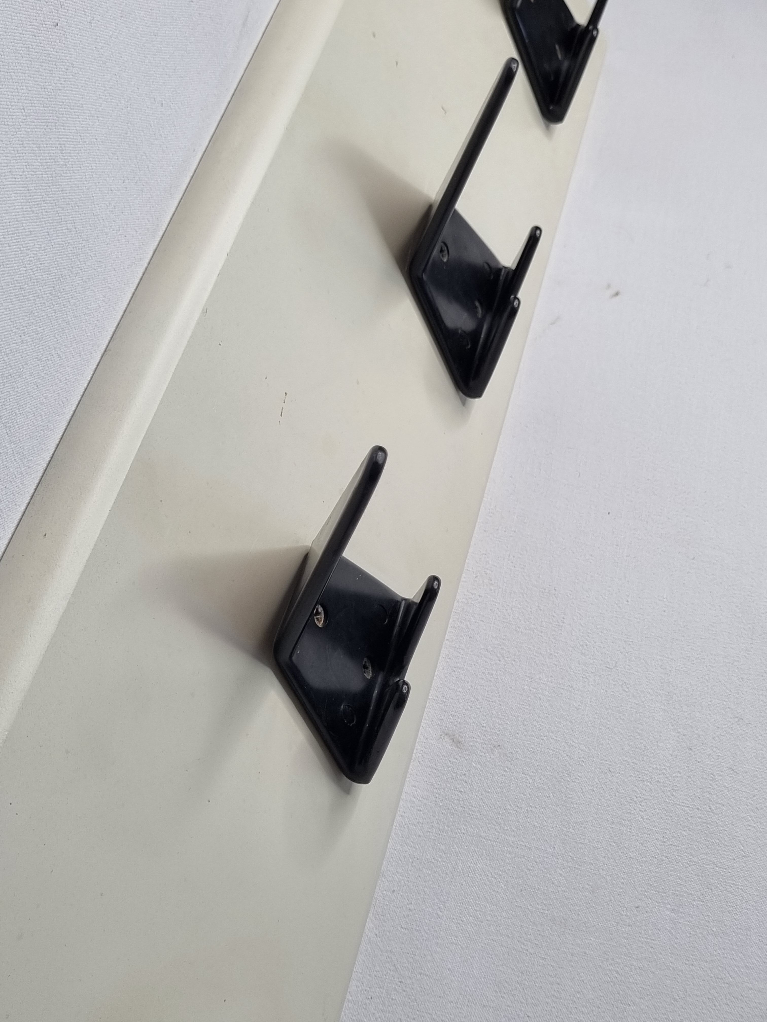 Black and white wall coat rack, space age, 60s
