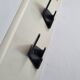 Black and white wall coat rack, space age, 60s
