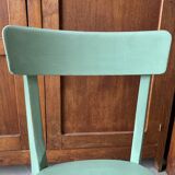 Set of 4 green bistro chairs