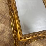 Beveled gold mirror