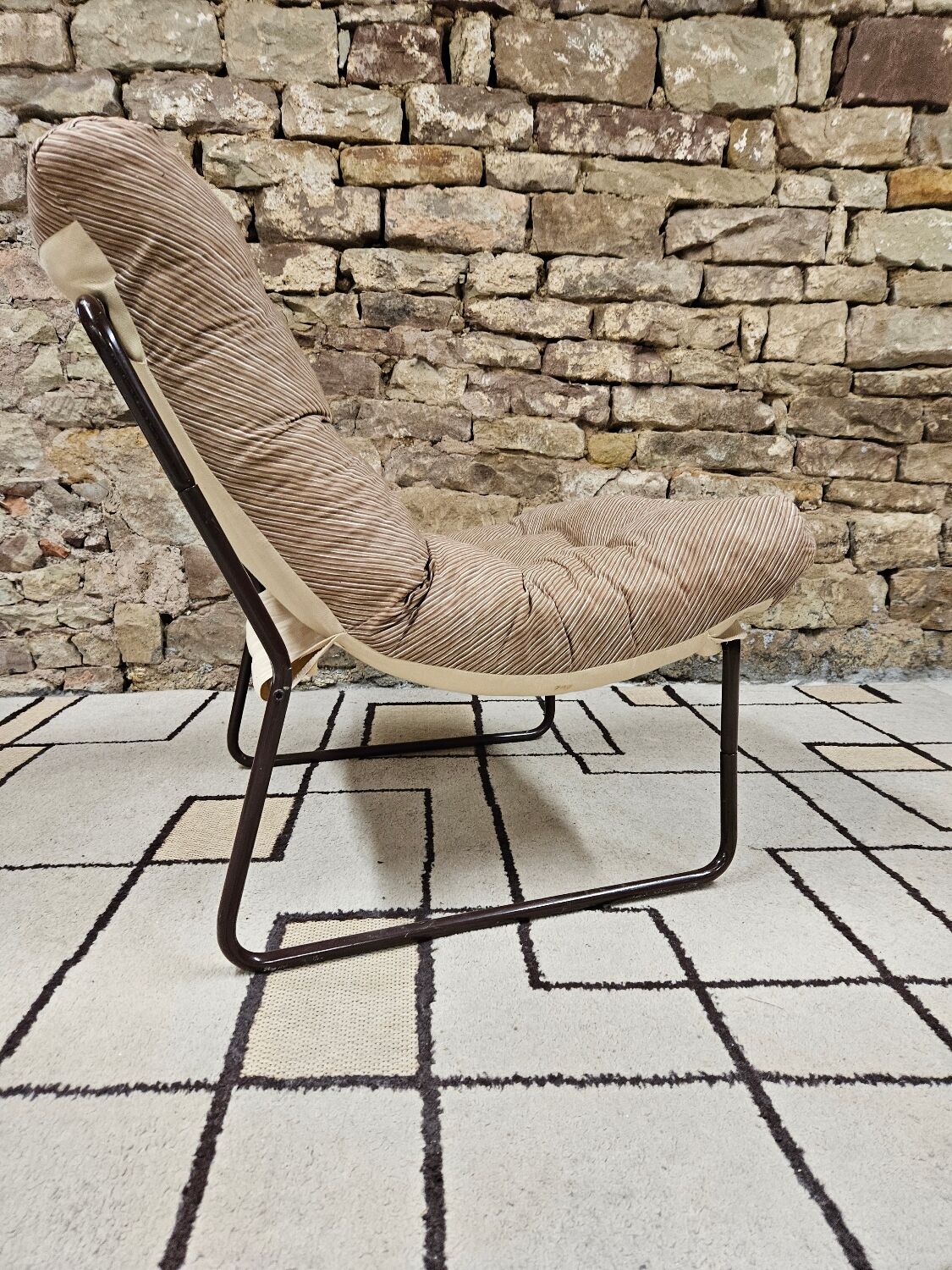 Vintage tubular armchair 1970s