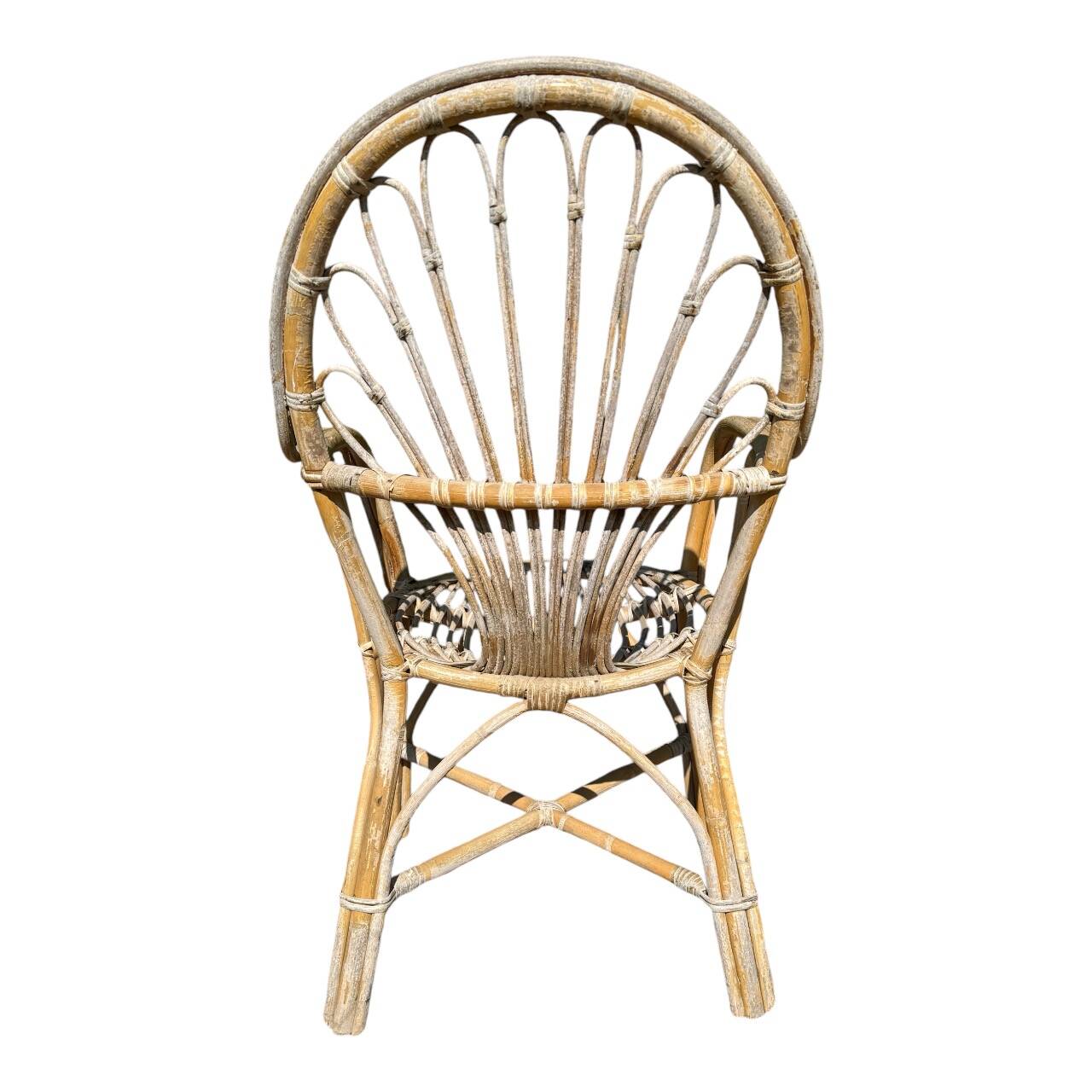 Rattan armchairs from the 70s France, set of 4