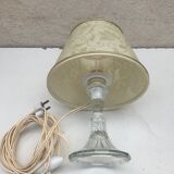 Lampe verre moulé années 70 vintage