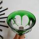 BACCARAT "Malmaison" Glass wine rhinestone double green antique - 19 cm