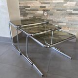Chrome trundle tables